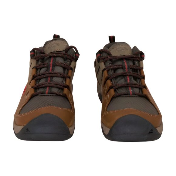 KEEN Timberwolf & Coral Steens Waterproof Leather Hiking Shoe Womens Size 8.5 - Picture 4 of 5